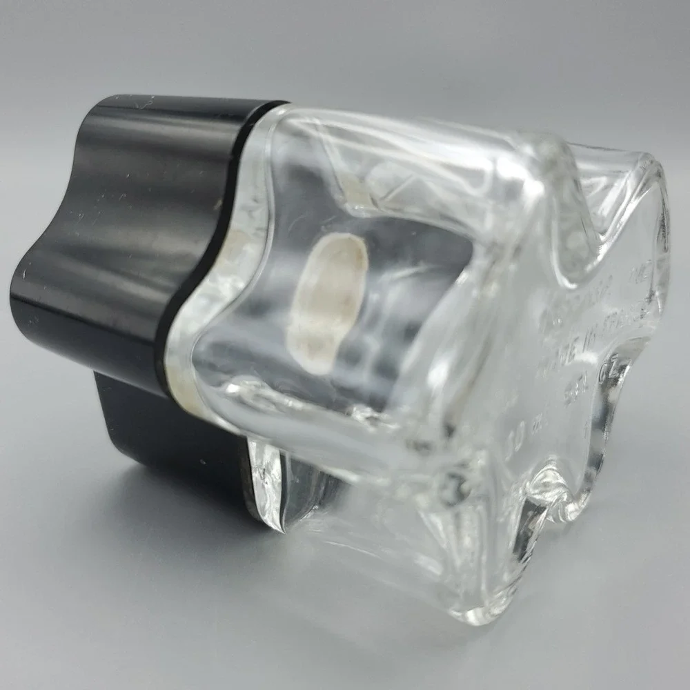1977 Oscar de la Renta VTG Empty Perfume Bottle 2 oz Eau de‎ Toilette Black Cap